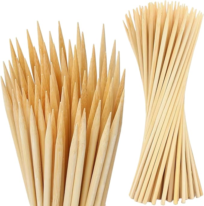 125 PCS 30-Inch Extra Thick 6.3mm Smores Sticks & Marshmallow Sticks for Fire Pit & Campfire – Heavy Duty Long Bamboo Skewers for Grilling, BBQ, Hot Dogs, Camping, and Plant Stakes – VESYMAN