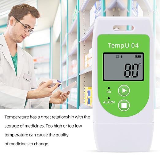 Tzone Temperature Data Logger USB Reusable Temp Recorder with PDF CSV Reports, Digital Thermometer Recording Refrigerator Industrial Temp Datalogger 32000 Points for Lab Freezer Shipment TempU04