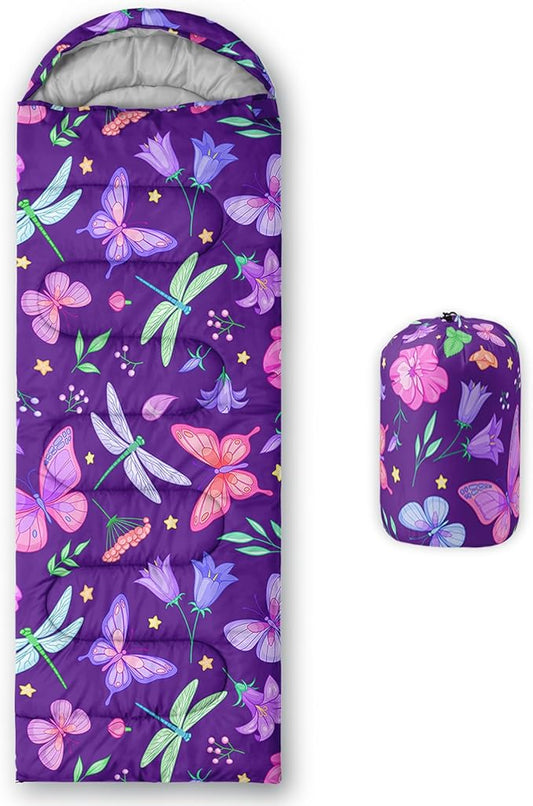 QOOMO Camping Sleeping Bags,3 Season Warm & Cool Weather,Lightweight,Waterproof Sleeping Bags for Adults & Kids,Traveling,and Outdoors,Camping Gear Equipment