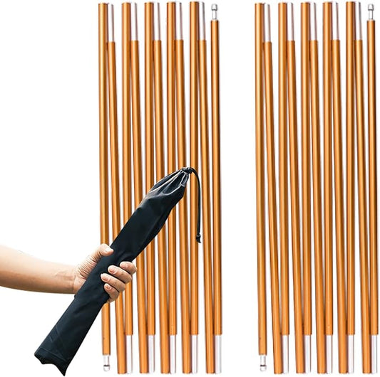 TRIWONDER Tent Pole 2 PCS - Aluminium Rod Tent Pole Replacement Accessories Tent Bar Tent Building Supporting Rod Awning Frames Kit for Hiking Camping