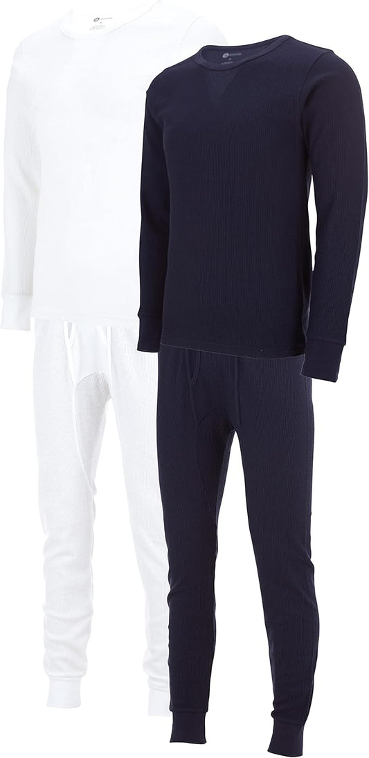 DARESAY Mens Thermal Long Sleeve Shirt & Pant - Base Layer for Tshirts & Jackets - Long Johns For Men Base Layer Set (2-Sets)