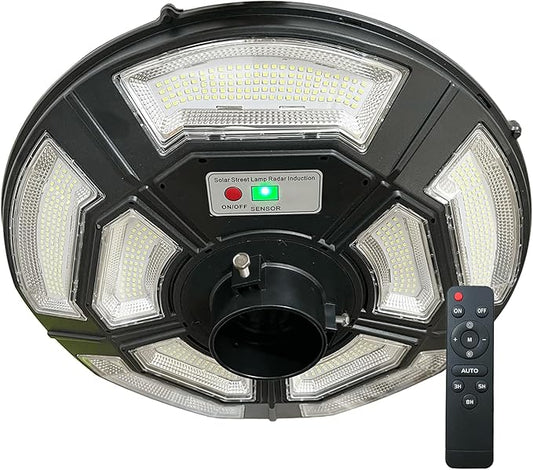 Outdoor Solar Lamp Post Light with Motion Sensor, Dusk to Dawn IP65 Waterproof, 750 LEDs Solar Powered Lamp Pole Light Fixture with Remote for Garden, Yard, Pathway, Street Outdoor Lighting