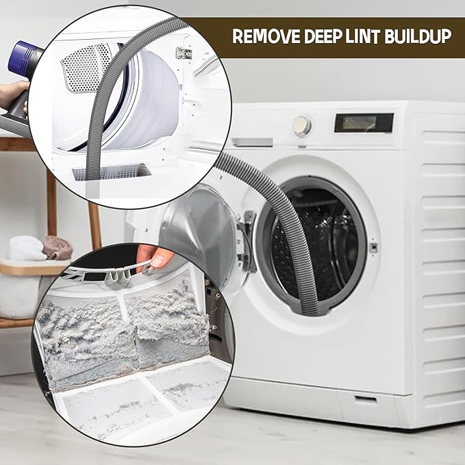 16-Piece 1 1/4 Inch Shop Vac Attachments Cleaning Kit With Vacuum Extension Wand/Dryer Lint Vac Attachment/Flexible Crevice Tool (Hose Adapters for 1 1/4" to 2 1/2"Hoses)