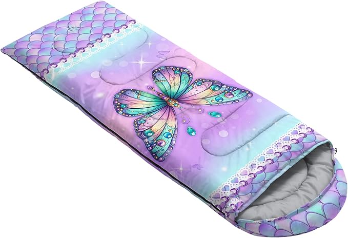 Sea Turtle Sleeping Bag for Kids Boys Girls,Ocean Themed Camping Gear,Waterproof Compact Sleeping Bag for Camping Backpacking Outdoor Hiking.