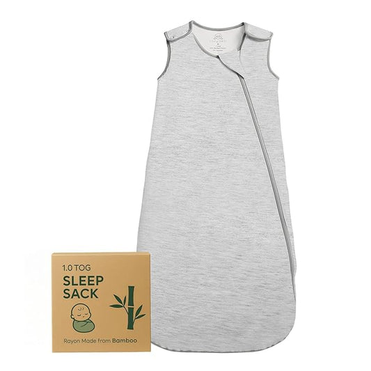 Rayon Made from Bamboo Sleep Sack 1.0 TOG 18-36 Months Unisex Baby Sleeping Bag with 2-Way Zipper Breathable Wearable Blanket Baby