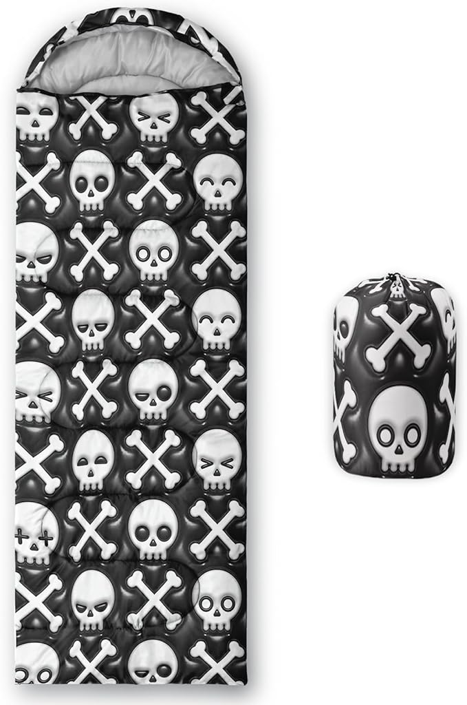 AILONEN Blue Glowing Basketball Sleeping Bag for Kids Boys,Warm and Cool Weather,Lightweight,Waterproof Backpacking,City Theme Ball Sports Sleeping Bag for Camping