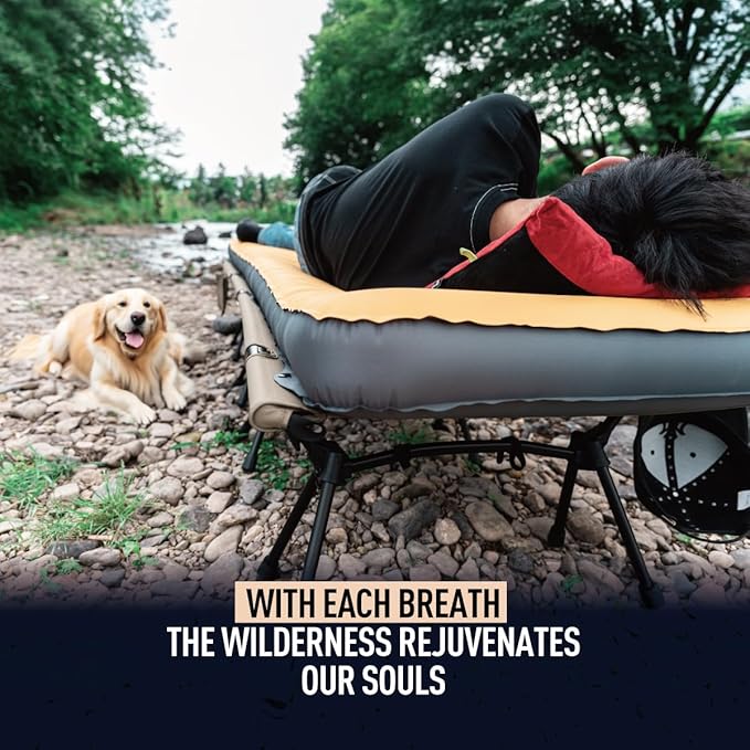 ZOOOBELIVES 3D Wrapping Inflatable Camping Sleeping Pad with Built-in Pump, Extra Thick and Wide, Ultimate Comfortable Compact Camp Air Mat for Tent, Car Traveling and Backpacking - Airlive2000X