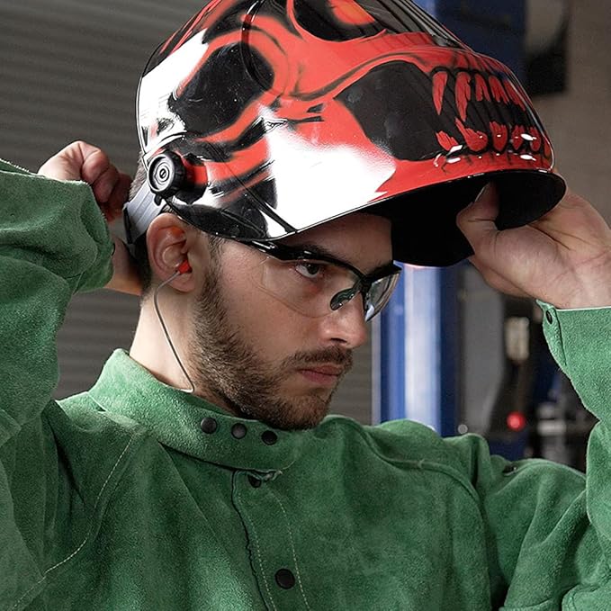 Jackson Safety Premium Graphic Welding Hood with ADF - Ultra Lightweight Auto Darkening Welding Helmet - ANSI Z87.1 (Multiple Styles)