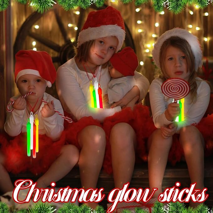 Lewtemi 4" or 6" 100 Pack Bright Glow Sticks Bulk, Glow in The Dark Party Supplies Birthday and Holidays Party Favors