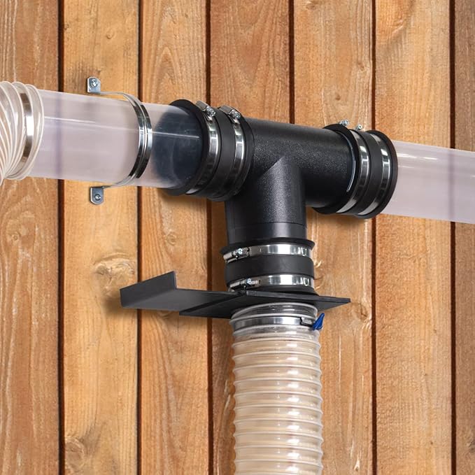 POWERTEC 70149-P6 4 Inch Dust Control Flex Cuff with Steel Hose Clamps, Hose Connector Rubber Cuff Coupler For Woodworking Dust Collection Fittings, Dust Collector Accessories & Machinery, 6 pack