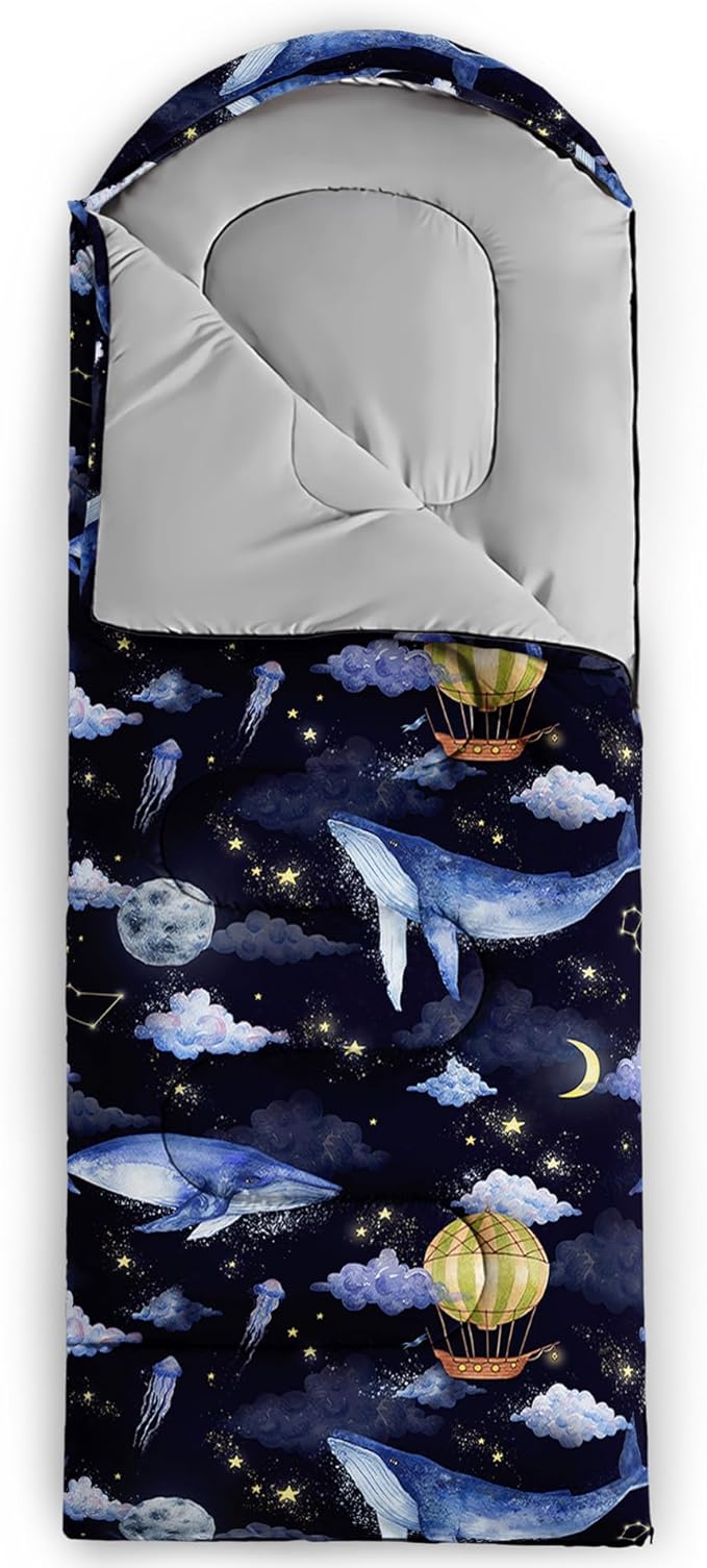 QOOMO Camping Sleeping Bags,3 Season Warm & Cool Weather,Lightweight,Waterproof Sleeping Bags for Adults & Kids,Traveling,and Outdoors,Camping Gear Equipment