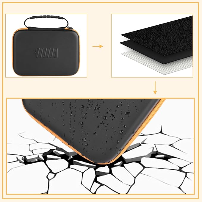 Battery Organizer Storage Case with Tester for AA AAA Button Battery Holder Carrying 3 Batteries Variety Pack 88 Batteries Zipper Mesh Bag (Batteries Not Included) (black-orange)