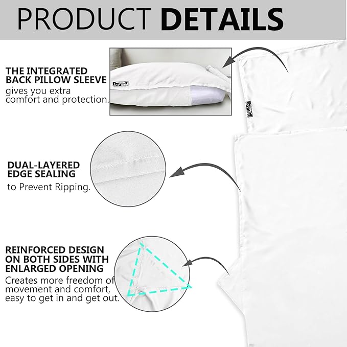 Frelaxy Ultralight Sleeping Bag Liner - Lighter & Compact, 3 Sizes Travel Sheets & Adult Sleep Sack, Comfy Breathable & Cooling & Silky Soft, Quick-Drying, for Backpacking, Hotel, Camping, Hostels