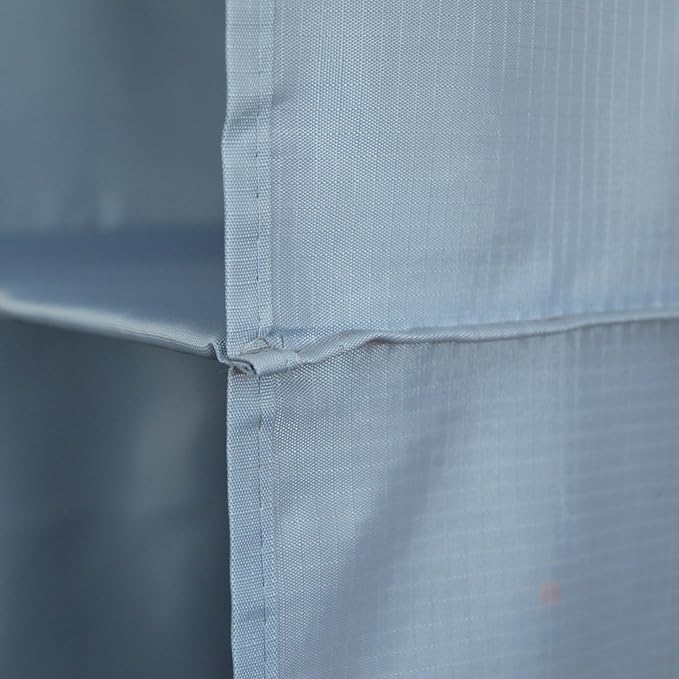 Hanging Closet Organizer and Storage 3-Shelf, Easy Mount Foldable Hanging Closet Wardrobe Storage Shelves, Clothes Handbag Shoes Accessories Storage, Washable Oxford Cloth Fabric, Gray