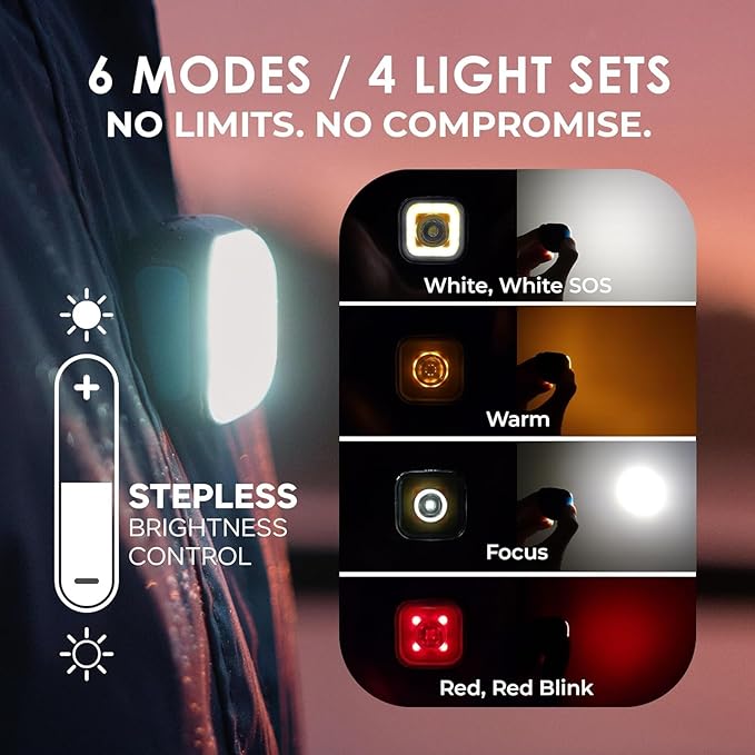 MEOLIGHT PRO 500 Lumen Light for Running, Dogs, Walking - Wearable Flashlight Chest LED Safety Light for Dog Collars, Bike Tail Lights, Hiking, Camping - Reflective Accessories