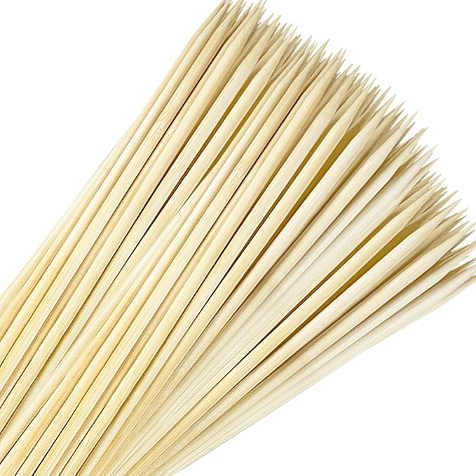Bulk Value Bamboo Smores Sticks (200 Pcs), Long 17.5" Marshmallow Roasting Sticks for Fire Pit, 5mm Heavy Duty Wooden Skewers for Smore Hot Dog Barbecue Thick for Campfire Grilling Camping Bonfire