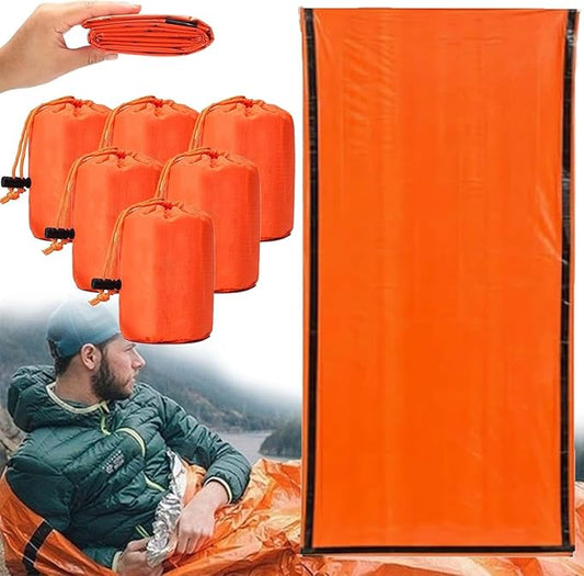 Emergency Sleeping Bag, 84"X36" Waterproof Survival Emergency Sleeping Bags for Survival, Pocket Size Survival Blanket, Thermal Bivy Sack for Outdoor Camping, Hiking,Hunting