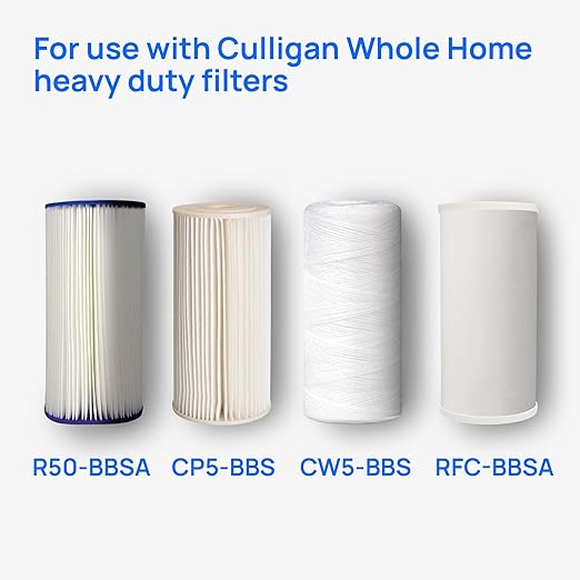 Culligan WH-HD200-C Whole House Water Filter System 1” Inlet/Outlet – Improve Tap Water Taste, Remove Sediment, Protect Appliances