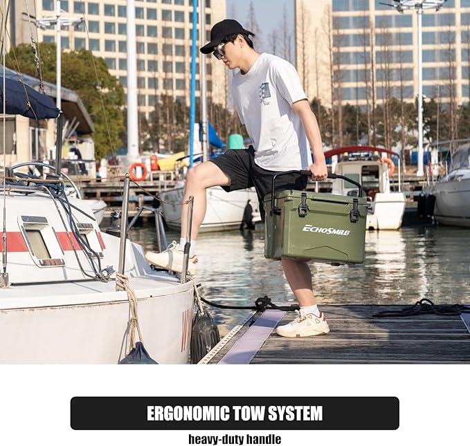EchoSmile 25/30/35/40/60/75 Quart Rotomolded Cooler, Built to Stand up to The Rigors of The Journey