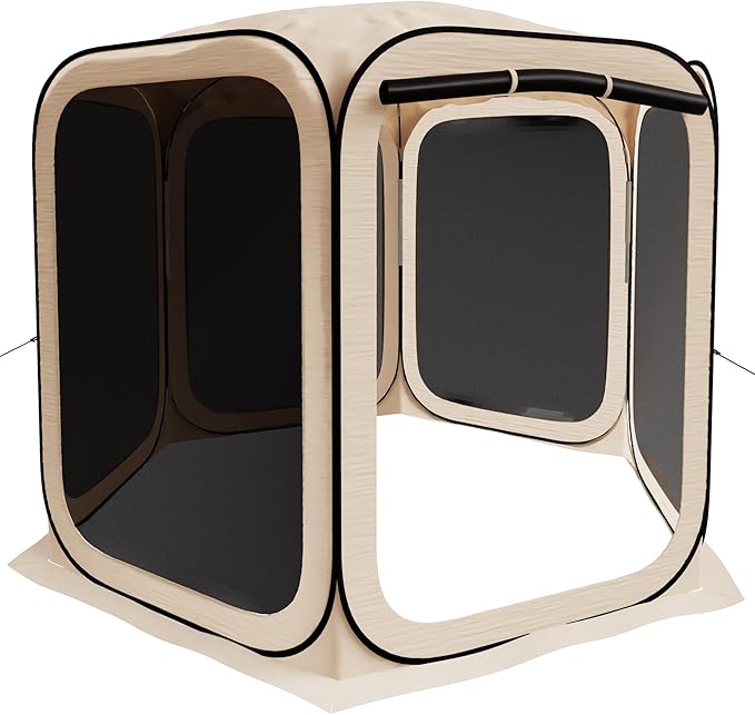 HOOYEAH Pop-up Screen House Tent, Portable Screen Room Camping Canopy Tent Instant Screen Tent Ultimate Outdoor Shelter with Carry Bag for Patio, Backyard, Garden and Outdoor Activities, 10x10