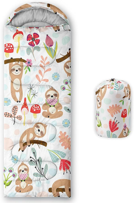 QOOMO Camping Sleeping Bags,3 Season Warm & Cool Weather,Lightweight,Waterproof Sleeping Bags for Adults & Kids,Traveling,and Outdoors,Camping Gear Equipment