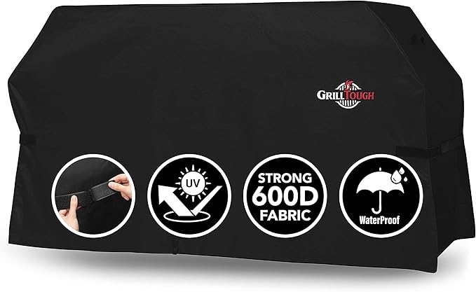 Heavy Duty Griddle Cover for Outdoor Griddle, Fits 36 Inch Griddle – Waterproof, Weather Resistant, UV & Fade Resistant with Adjustable Straps – Flat Grill Cover, Black