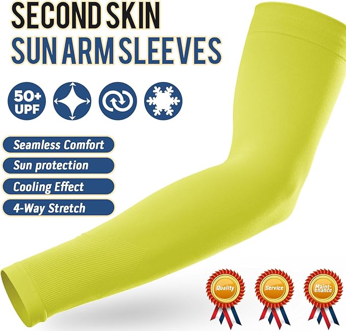 GOUNOD Sun Protection Cooling Arm Sleeves with Thumb Holes - Gardening Outdoors Sports Workouts Sunscreen Arm Sleeves