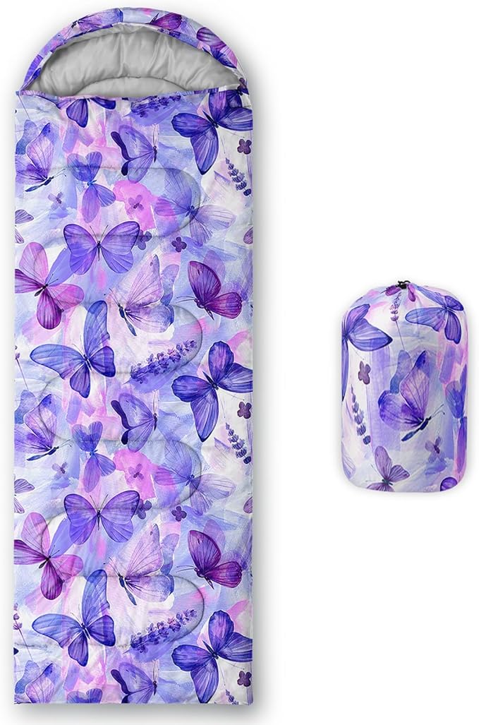 QOOMO Camping Sleeping Bags,3 Season Warm & Cool Weather,Lightweight,Waterproof Sleeping Bags for Adults & Kids,Traveling,and Outdoors,Camping Gear Equipment