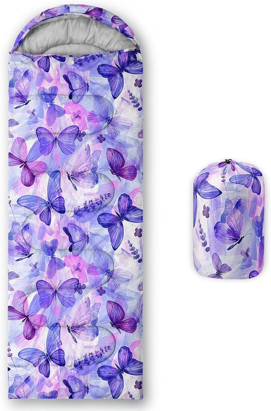 QOOMO Camping Sleeping Bags,3 Season Warm & Cool Weather,Lightweight,Waterproof Sleeping Bags for Adults & Kids,Traveling,and Outdoors,Camping Gear Equipment