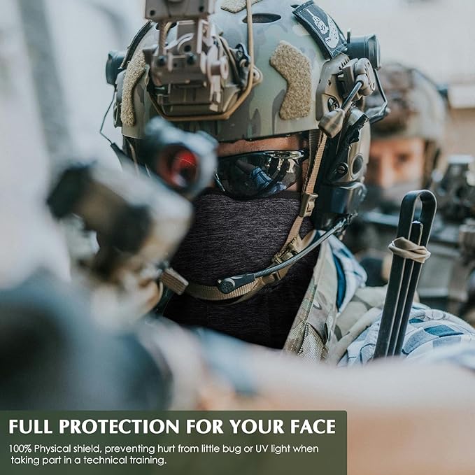 Achiou Balaclava Face Mask, Ski Mask for Men Women Football, Lightweight Sheisty, Ninja Shiesty Sun Hood UV Protector Cycling