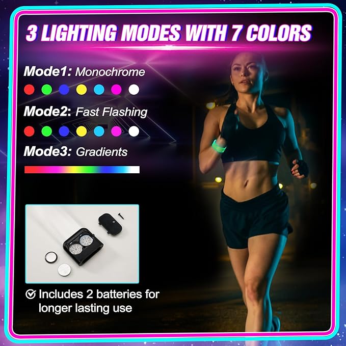 Yowivon 6 Pack Led Light Up Bracelets for Women Men Glow in the Dark Party Supplies Neon Rave Accessories Cool Halloween Birthday Party Favors