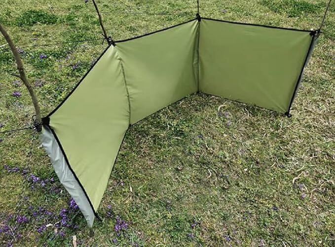 WANLIAN Windbreaks Stove Windscreen Oxford cloth(No included Poles)Camping Beach Windshield Shelter,Backpack Portable Picnic Screen,Sunshade Screen,Outdoor Caravan Privacy Shield,for Garden BBQ Picnic