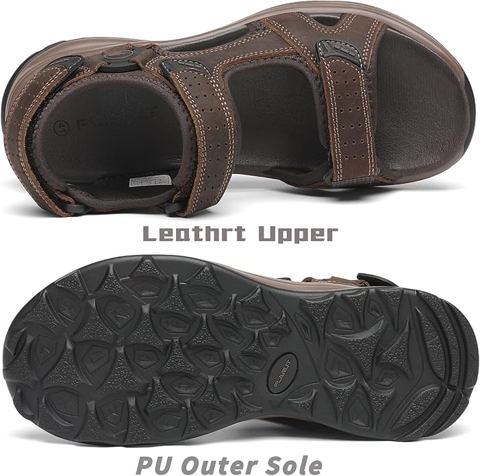 FLARUT Men's Sport Sandals Outdoor Hiking Sandal Open Toe Walking Sandals for Summer Beach Water Shoes