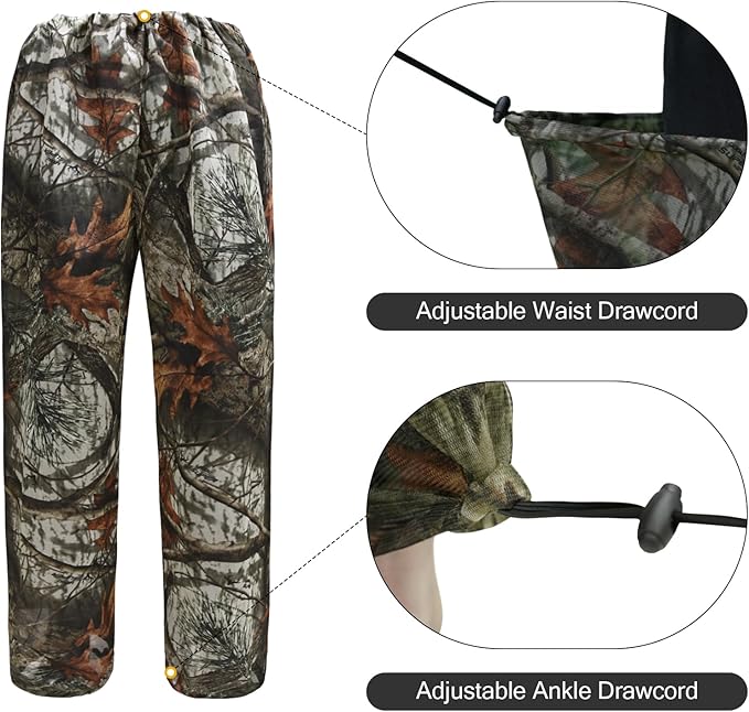 Mosquito Netting Suit Bug Net Mesh Clothing with Hood Outdoor Garden Hunting Camo Protection from Fly Insects Bugs