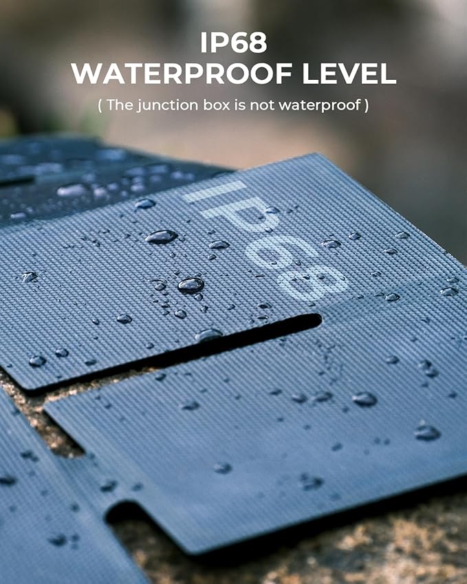 [Pocket-Size]BigBlue Portable 25W Solar Panel Charger, Folding Solar Charger with USB-A and USB-C Ports, IP68 Waterproof Solar Panel for Backpacking Compatible with Cellphones, Tablets, Power Bank etc