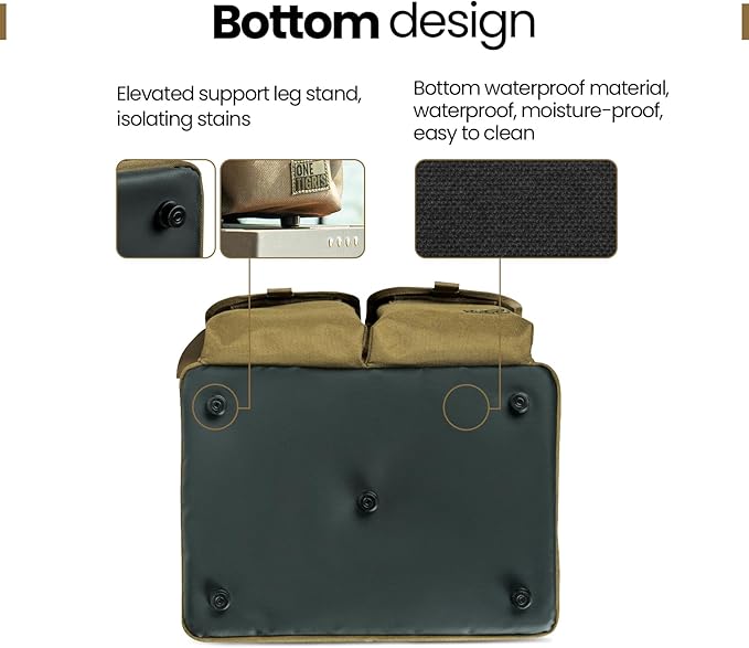 OneTigris Camping Storage Bag with Lid, 25L Collapsible Tactical Tote Bag for Outdoor Camping Travel Picnic Garage Trunk Organizer