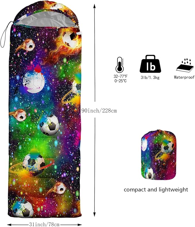 Sleeping Bags for Adults and Kids Backpacking Camping Sleeping Bags for Girls and Boys Lightweight Waterproof Cold/Warm 3-Season