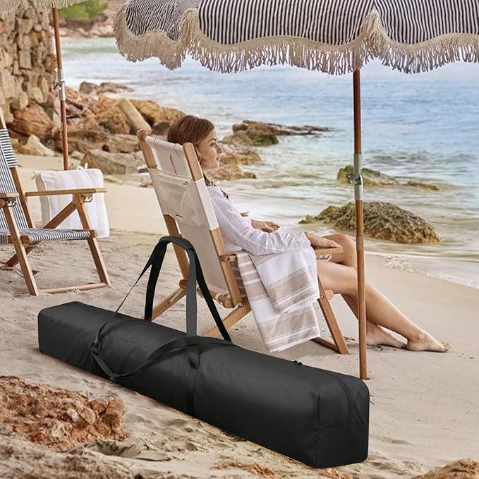 Patio Umbrella Storage Bag 600D upgraded Waterproof Outdoor Hammock Storage Bag Fits for Home Storage Carrying Traveling & More Patio Hammock and Steel Stand Storage Bag 67" Lx 7" Wx 7" H (black)