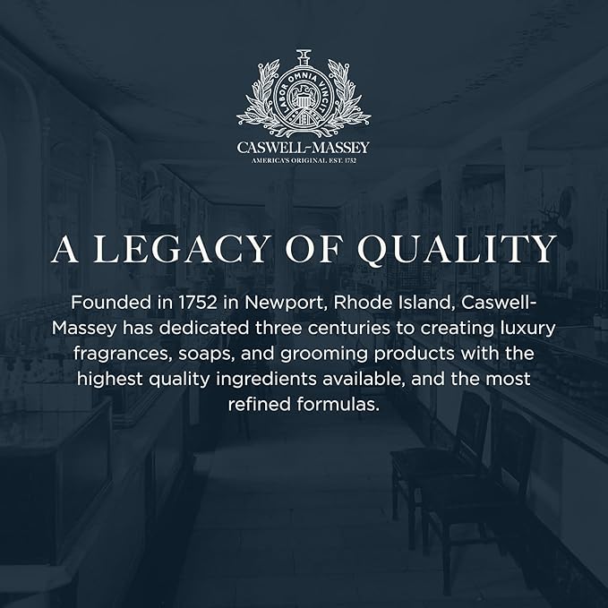 Caswell-Massey Men’s Bar Soap Gift Set - Number Six Scent - Triple-Milled Moisturizing Body Soap Bars for All Skin Types, Plant-Based Formula with Essential Oils, Made in USA, 3 x 5.8 oz