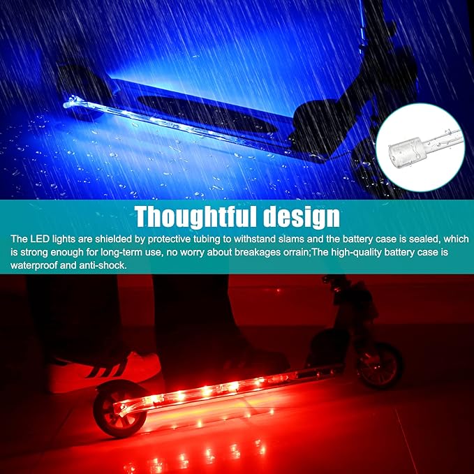 LED Scooter Deck Light, Remote Control Skateboard Light, 16 Color Change by Yourself, 10 Ft, Waterproof, Shockproof, Super Bright to Display at Night. Good Gift for Kids