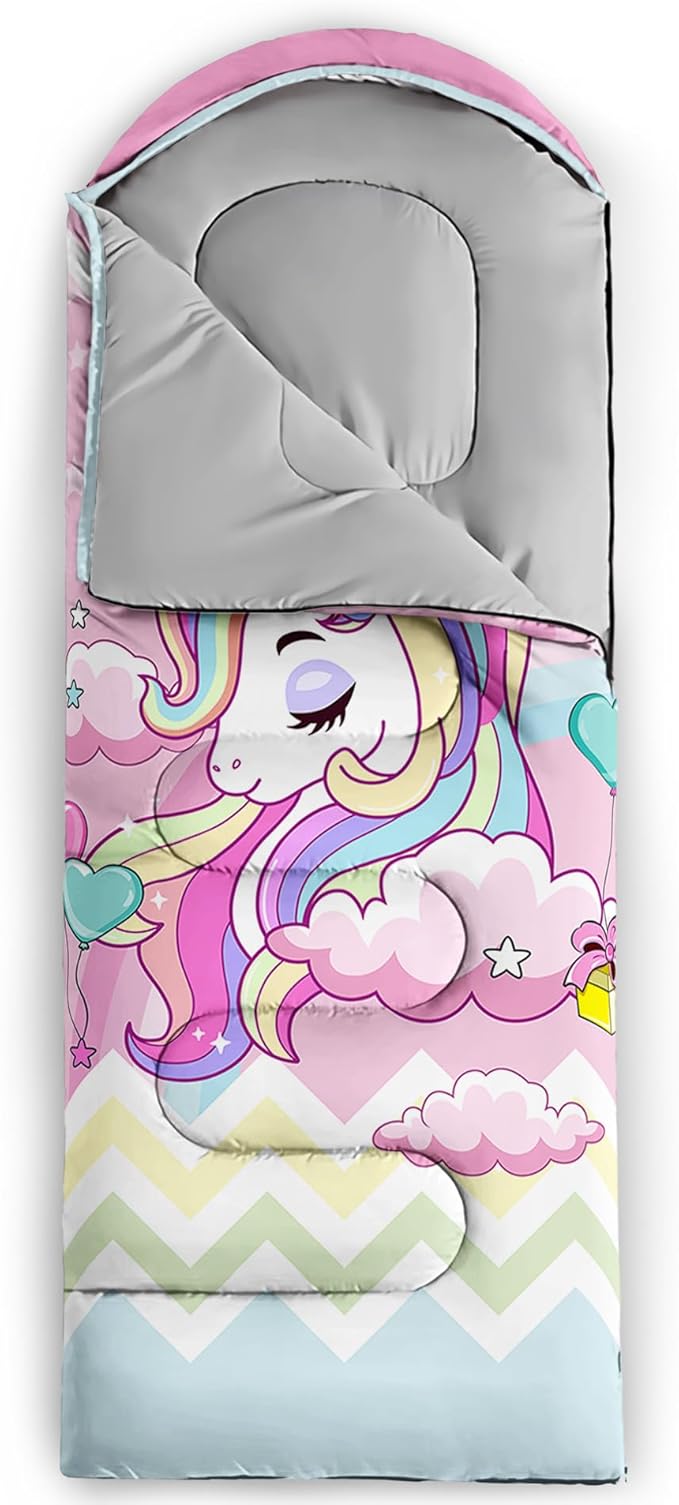 QOOMO Camping Sleeping Bags,3 Season Warm & Cool Weather,Lightweight,Waterproof Sleeping Bags for Adults & Kids,Traveling,and Outdoors,Camping Gear Equipment