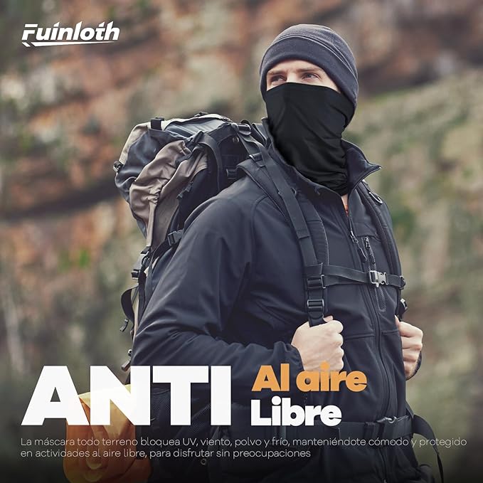 Fuinloth Neck Gaiter, 6 Pack Cooling UV Protection Bandana Buff Face Mask Gator Scarf for Men Women