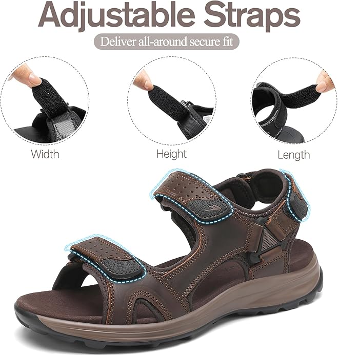 FLARUT Men's Sport Sandals Outdoor Hiking Sandal Open Toe Walking Sandals for Summer Beach Water Shoes