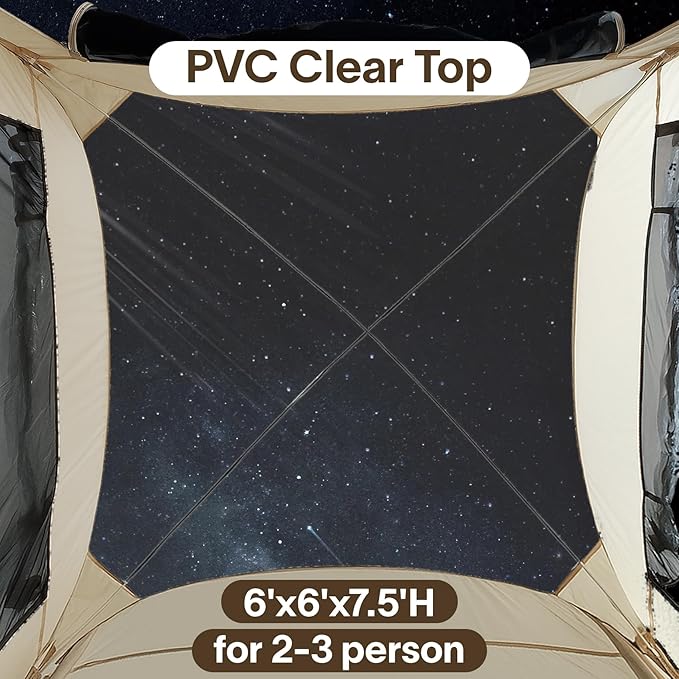 Alvantor Screen House Gazebo, 6-10-15 Person Pop Up Igloo Screened Canopy Tent with Mosquito Netting Sides, Instant UV Resistant Sun Shelter for Garden, Patio, Backyard