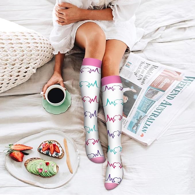 6 Pack Copper Compression Socks for Women and Men Circulation-Best Support for Medical, Running,Nursing,Athletic