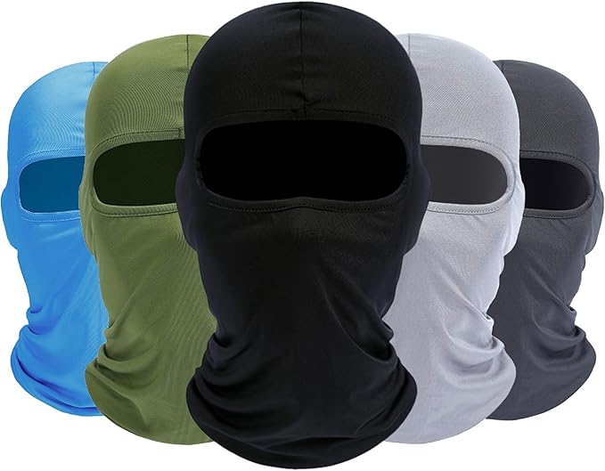 Balaclava Ski Mask, 5 Pack Neck Gaiter Motorcycle Scarf Summer Cooling UV Protector Men/Women