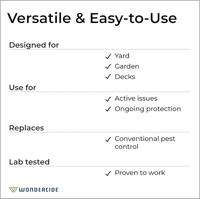 Wondercide - Outdoor Pest Control Spray with Natural Essential Oils - Mosquito, Ant, Insect Repellent, Treatment, Killer - Safe Around Pets Kids 32 oz