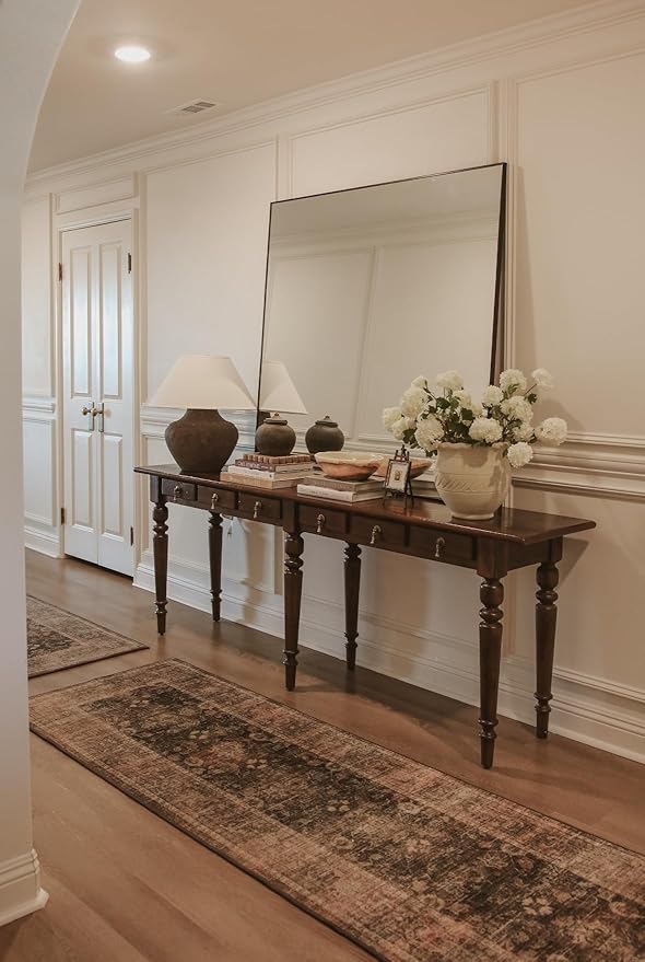 Frame My Mirror Black Metal Framed Mirror, 28" x 48" Mirror for Bathroom, Metal Frame, True Reflections Glass, Black Finish, Stanton Design, Hangs Horizontally or Vertically, Made in USA