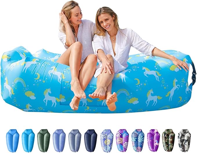 AlphaBeing Inflatable Lounger Beach Chair Accessories, Air Sofa Hammock Inflatable Couch for Camping Backyard Lakeside with Compression Sacks, Ideal Outdoor Gifts for Adults