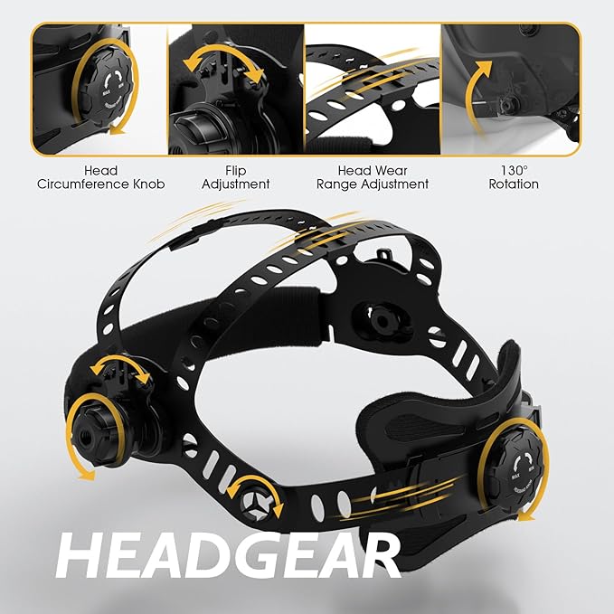 TOOLIOM Auto Darkening Welding Helmet True Color Solar Powered with Adjustable Shade 4/9-13 for TIG MIG Stick